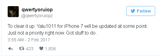 Luca Todesco Confirms Yalu iOS 10 Jailbreak Coming to iPhone 7 And 7 Plus