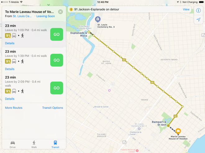 Apple Rolls Out Maps Transit Directions in New Orleans in Time for Mardi Gras