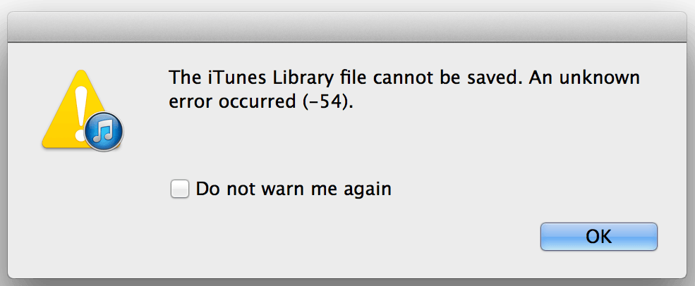 How to Fix iTunes Sync Error -54?