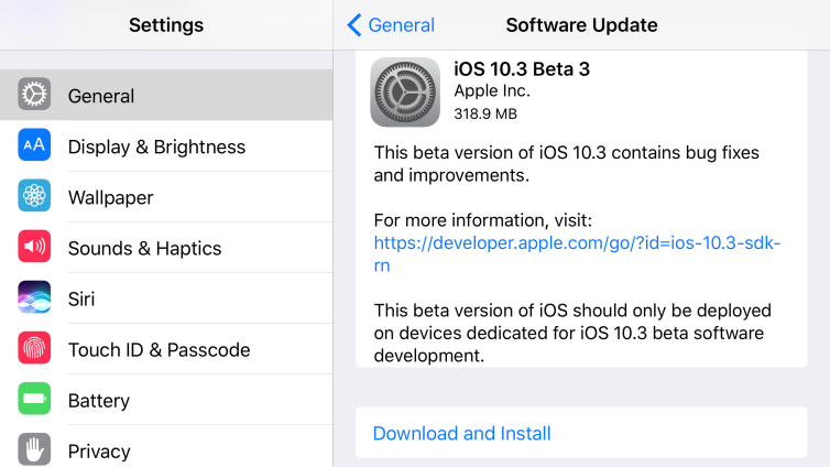 iOS 10.3 Beta 3 Now Available For iPhone And iPad