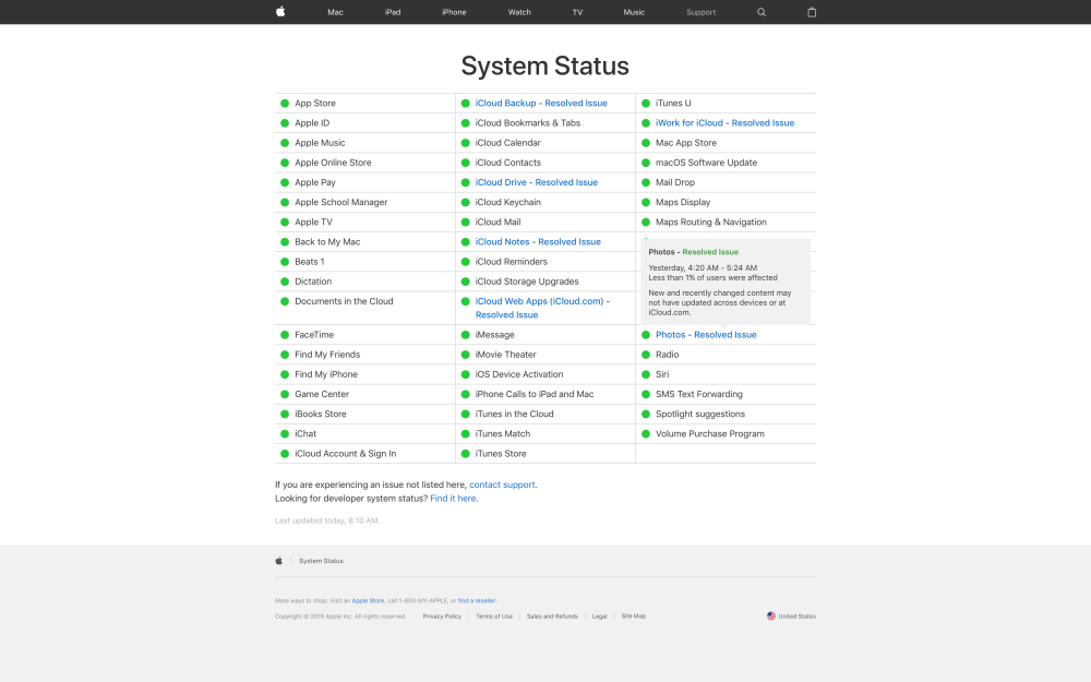 Apple Updates System Status Site For Reporting iCloud Service Issues