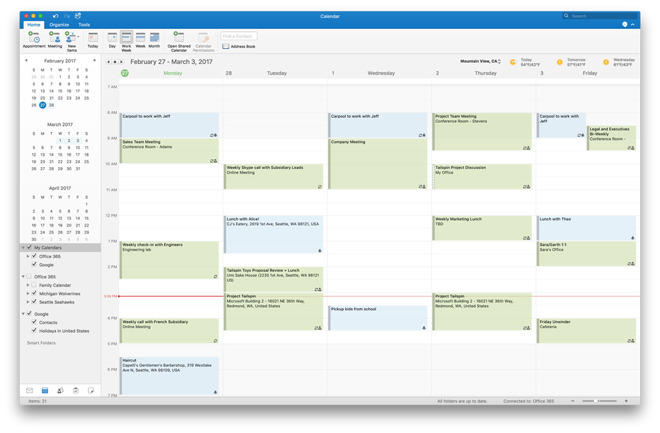 Microsoft Adds Google Calendar & Contacts Support to Outlook 2016 for Mac