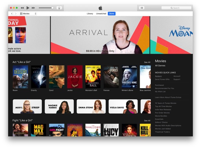 Apple's iTunes Highlights Movies, Books & TV Shows for International Women's Day