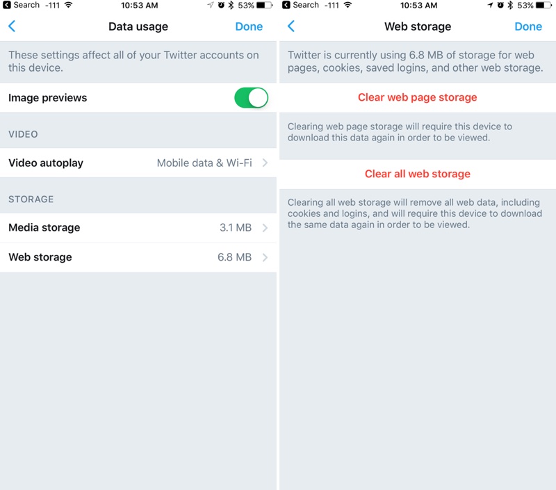 Twitter for iOS Gains New Option for Clearing Cache