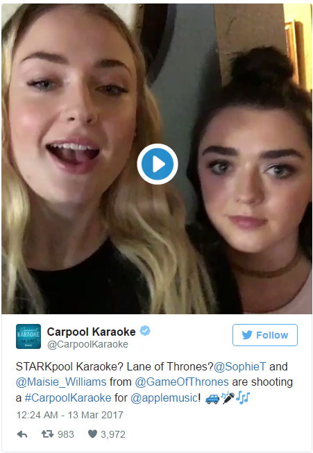 Sophie Turner & Maisie Williams Are Set for Apple Music's 'Carpool Karaoke' Series!