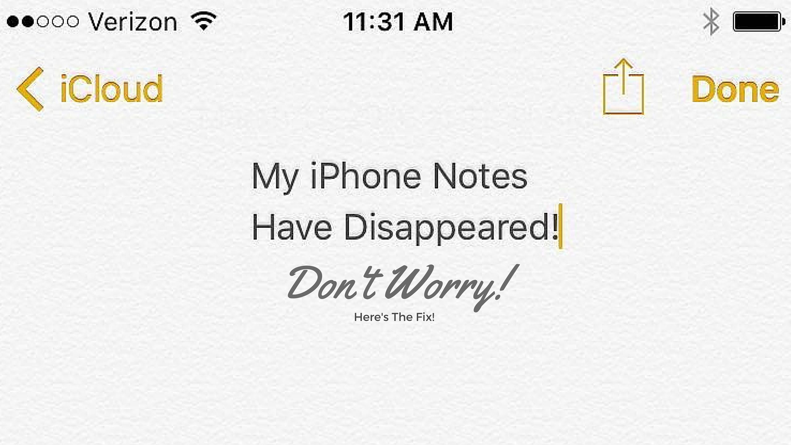Notes Disappeared from iPhone 7/7 Plus? Here’s How to Fix It