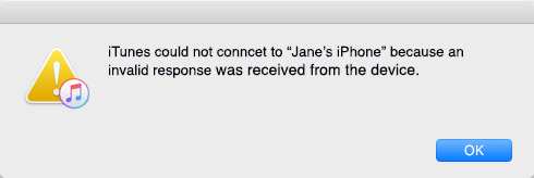How to Fix iTunes Invalid Response When Connecting iDevice?