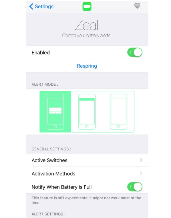 Zeal is a Battery Management System for Your Jailbroken iPhone or iPad