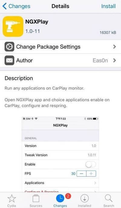 NGXPlay Cydia Tweak Runs all iOS Apps on CarPlay Screen