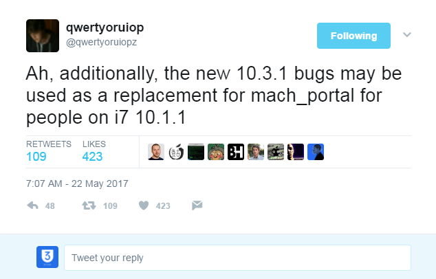  iOS 10.3.1 Bugs May Be Used for Mach_Portal Users
