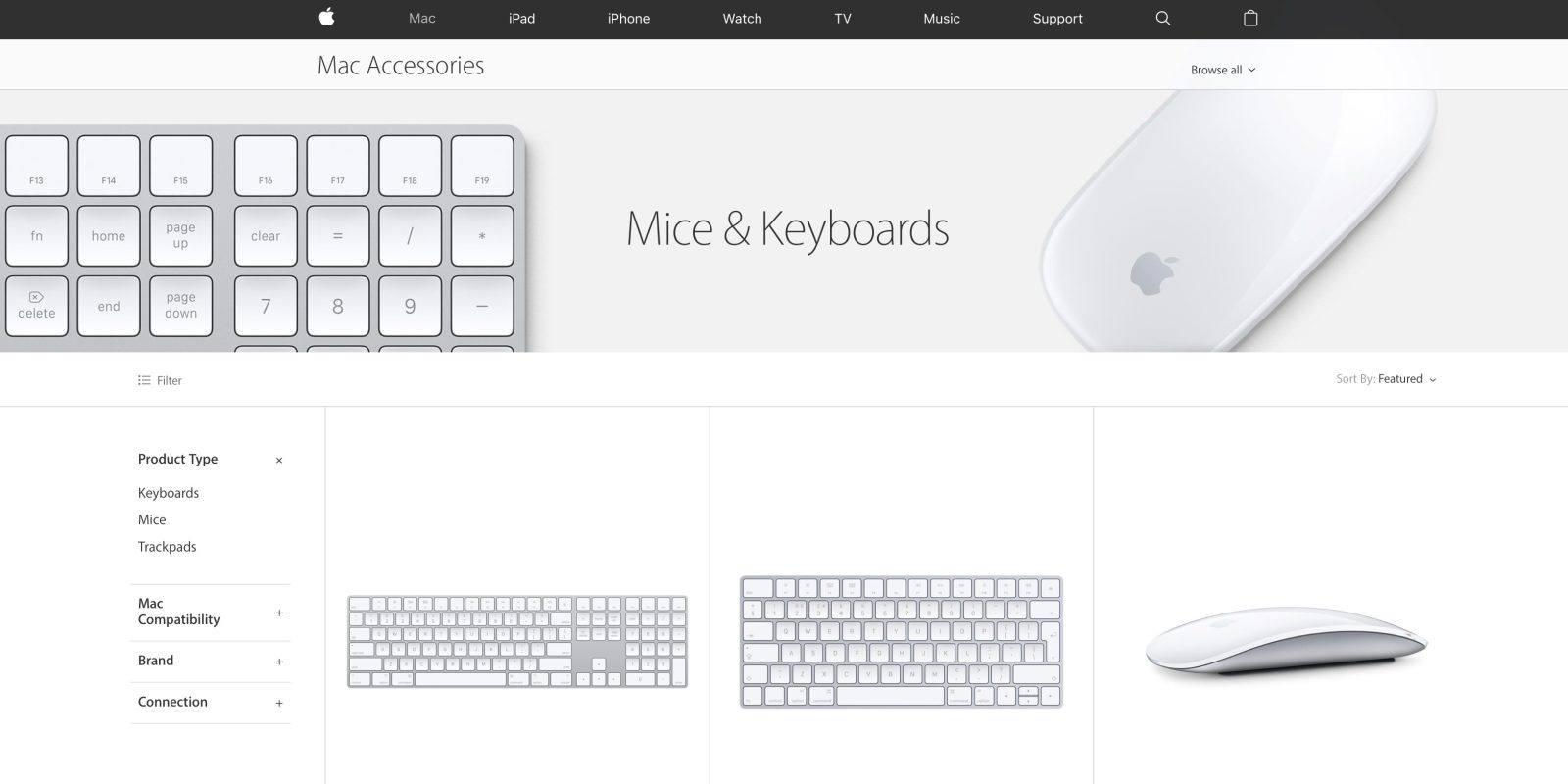 Apple Removes Wired Keyboard With Numeric Keypad From Its Online Store