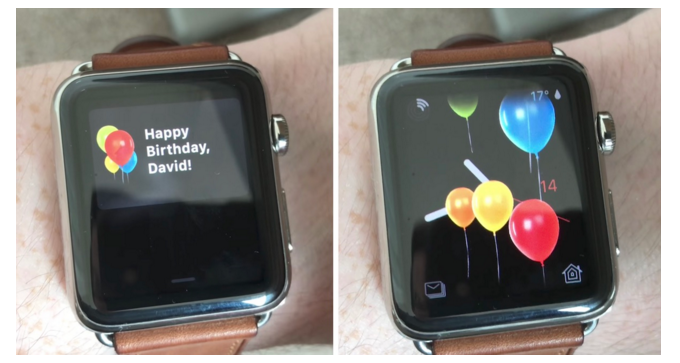 Apple Watch Celebrates Your Birthday With A Special Message in WatchOS 4