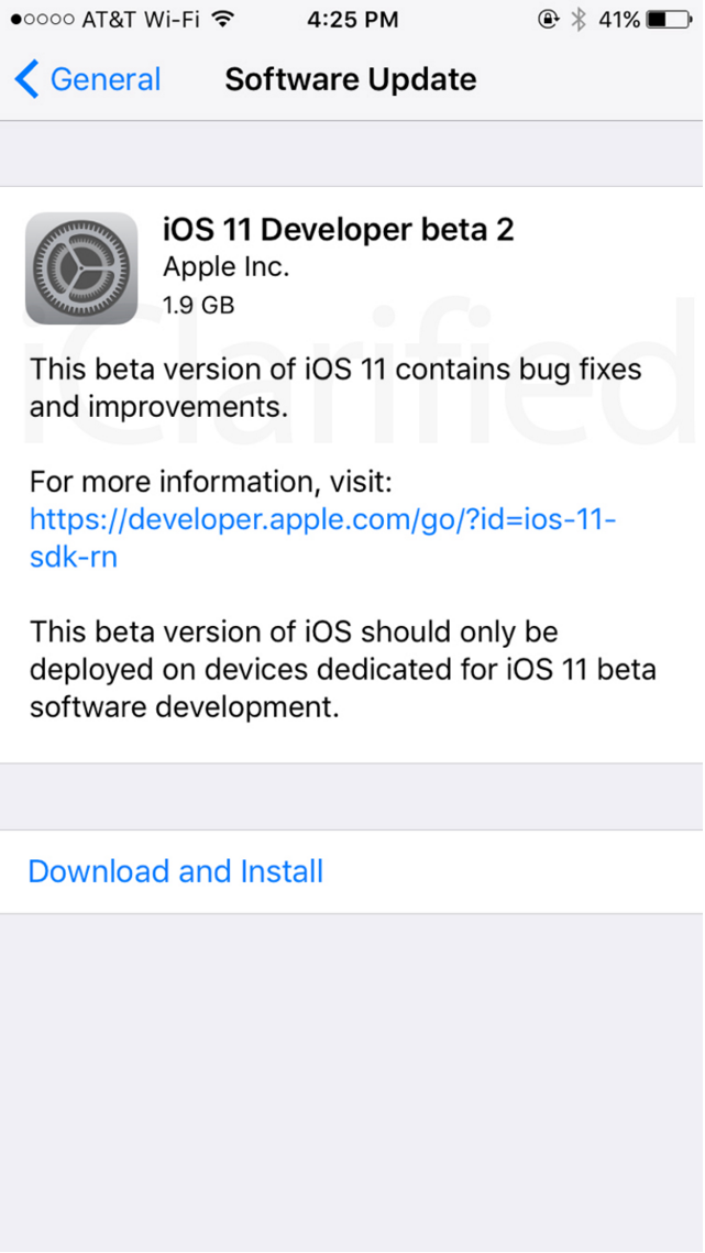 Apple Releases iOS 11 Beta 2