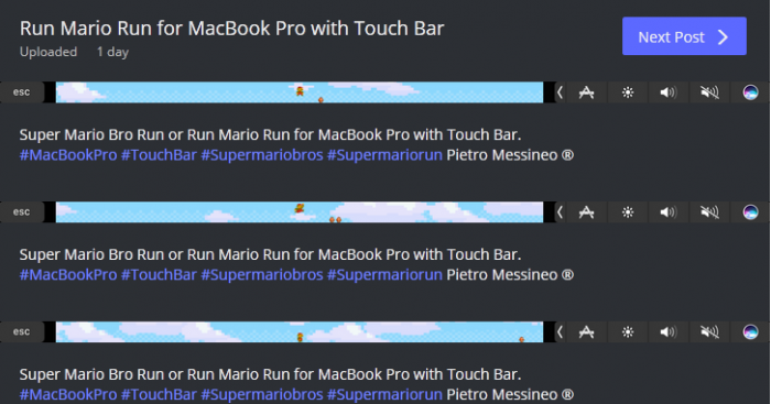 Super Mario Bros Playable On The Touch Bar