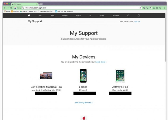Apple’s My Support Page is Back With New Design