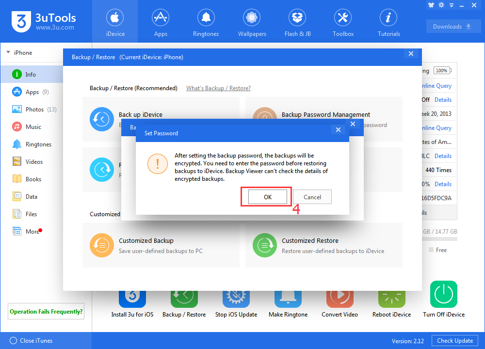 How to Use 3uTools Backup Password Management?