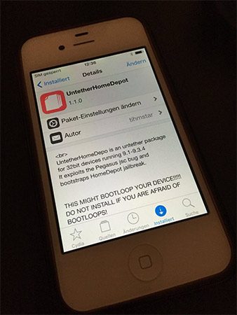 UntetherHomeDepot for iOS9.1-9.3.4 Jailbroken iDevice