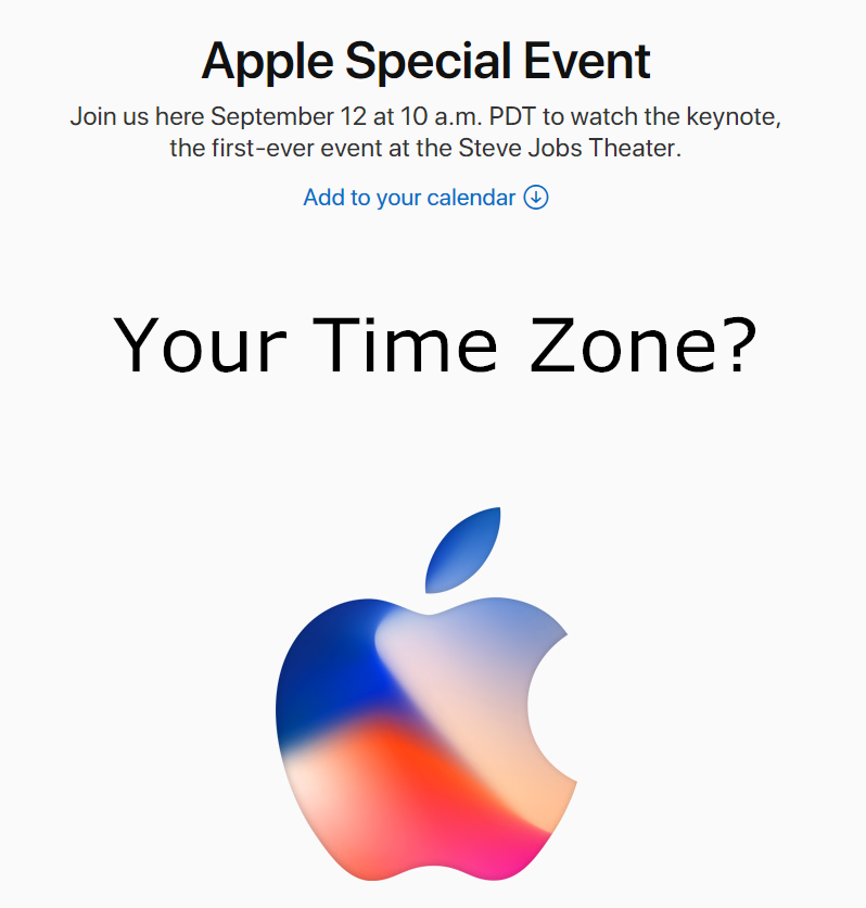 Apple’s iPhone X Event Start Time in Your Country