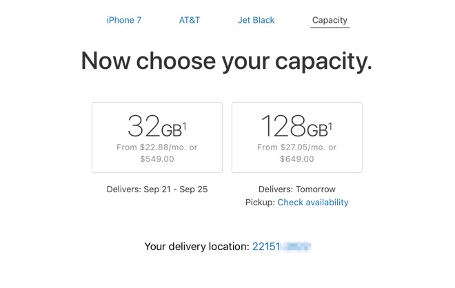 Apple is Now Offering 32GB on iPhone 7