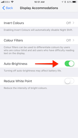 How to Turn off Auto Brightness Feature in iOS 11