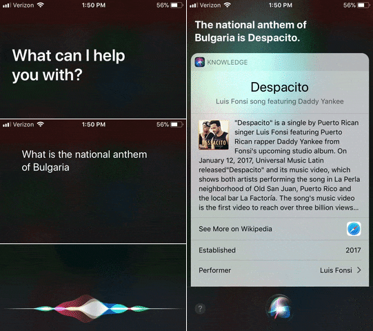 Siri Thought 'Despacito' Was the National Anthem of Bulgaria