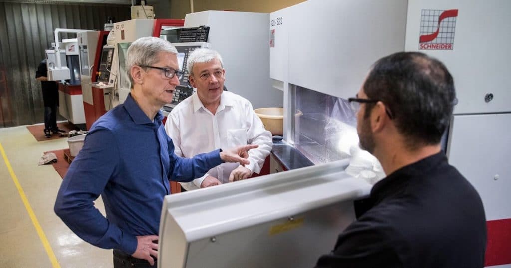 Tim Cook Visits iPhone X Component Supplier in Normandy