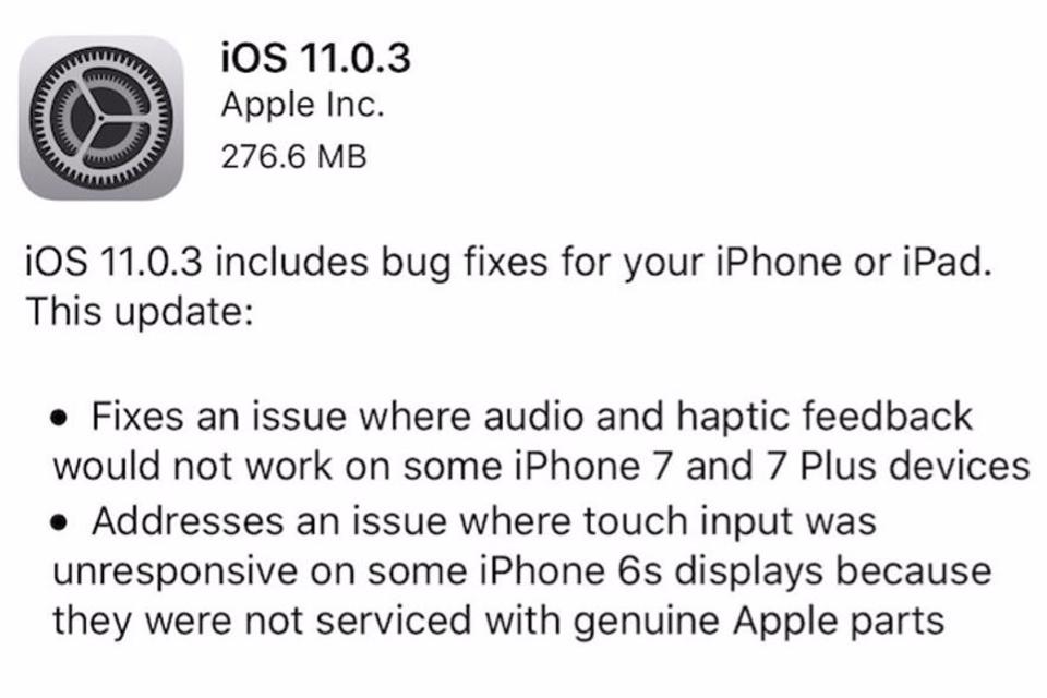 Apple iOS 11.0.3 Starts Causing Problems