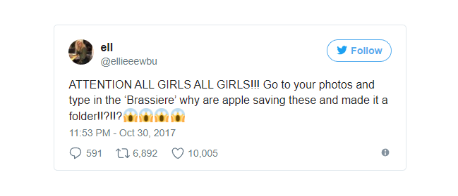 Apple Has Been Categorizing All Your ‘Brassiere’ Photos For Over A Year Now