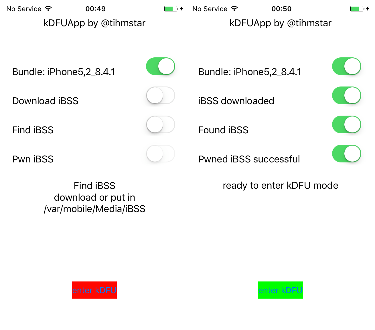 How to Enter KDFU Mode While downgrading?