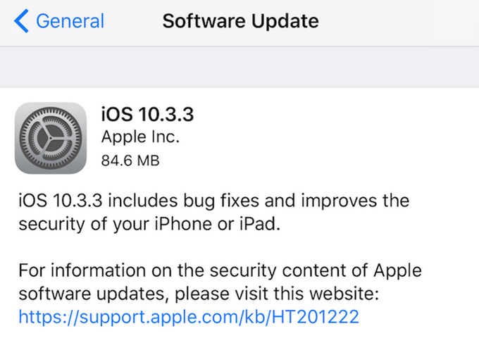 Apple Will Sign iOS 10.3.3 Via OTA for A7 Devices Forever