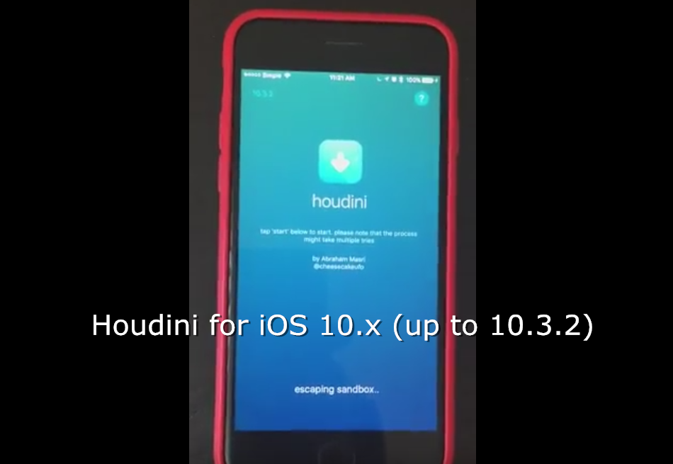Houdini Demo for iOS 10.x (up to 10.3.2), Here is How to Install