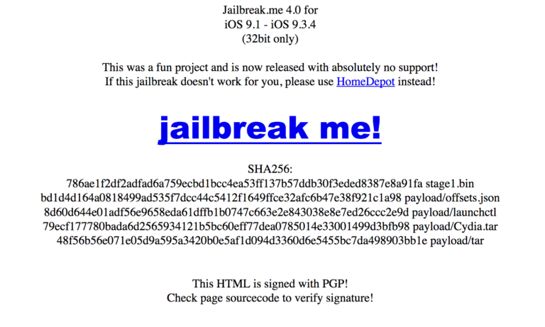 Tihmstar Launches JailbreakMe 4.0 for 32-bit iOS 9.1-9.3.4 Devices