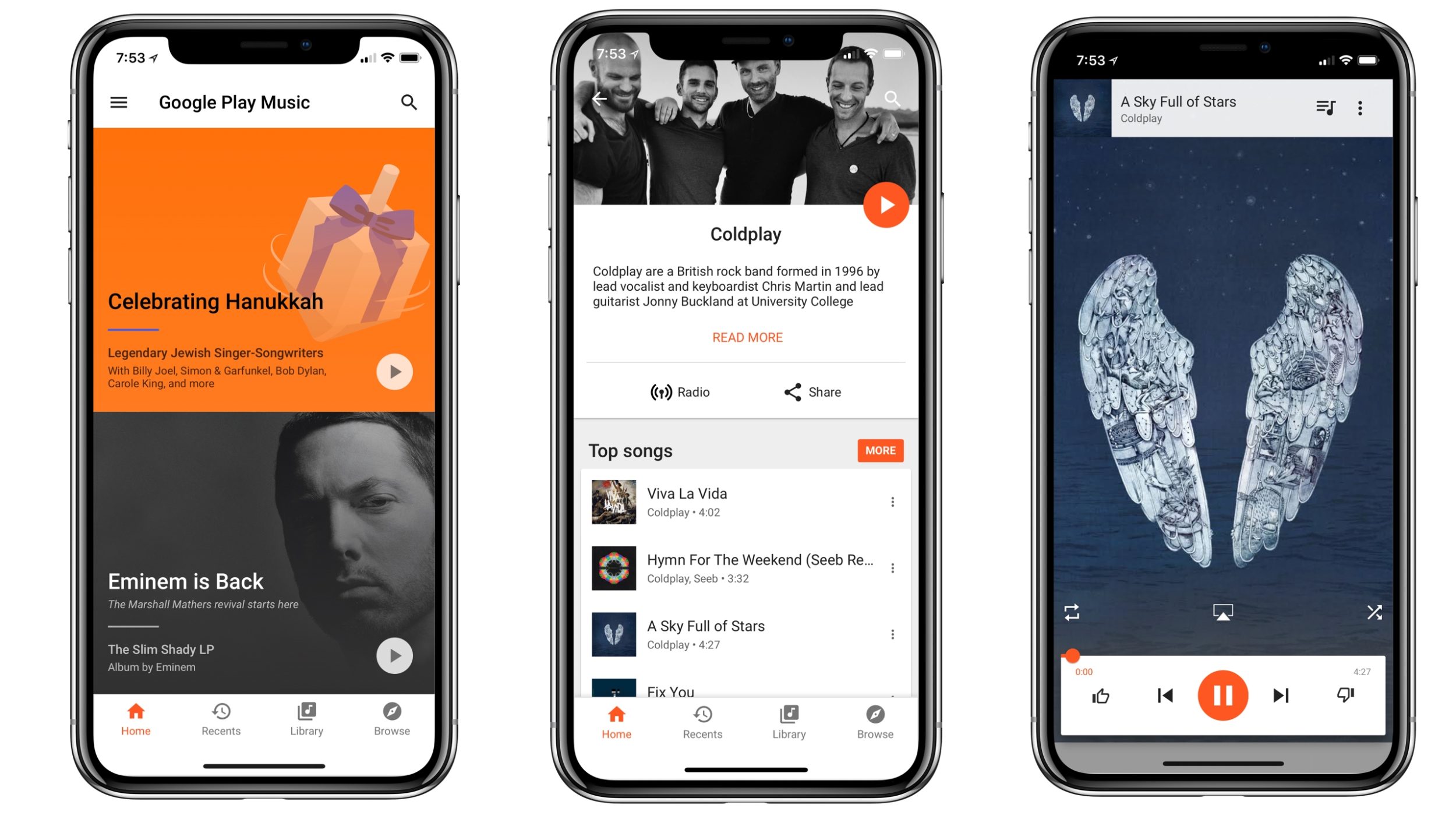 Google Play Music updated with support for iPhone X