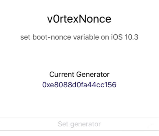 v0rtexNonce - Set Nonce on iOS 10.3-10.3.3 with v0rtex Exploit