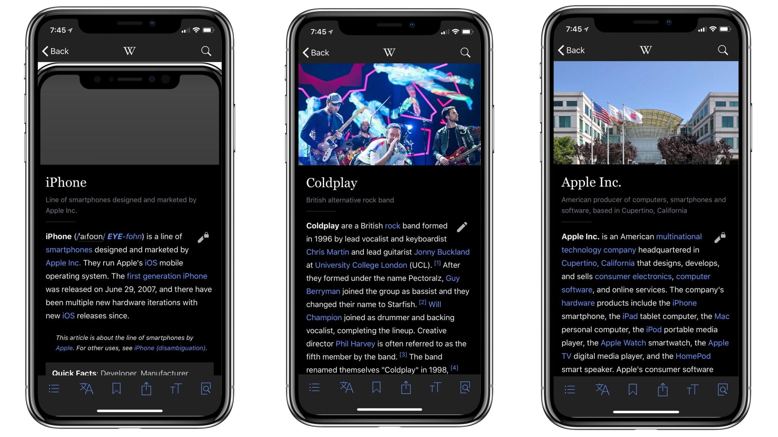Wikipedia for iOS Adds New Black Mode for iPhone X’s OLED Display