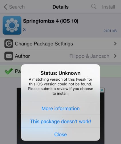 Whether Cydia Packages Work on Your Version of iOS？