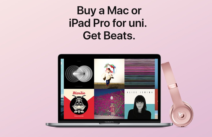 Apple Launches 'Back to University' Promo in Australia/New Zealand: Free Beats With Mac or iPad Pro