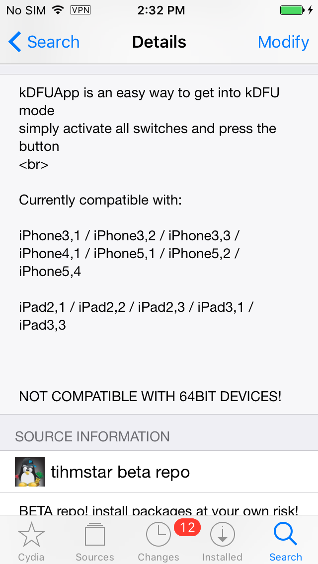 Downgrade 32-bit Devices to Any iOS Version With SHSH