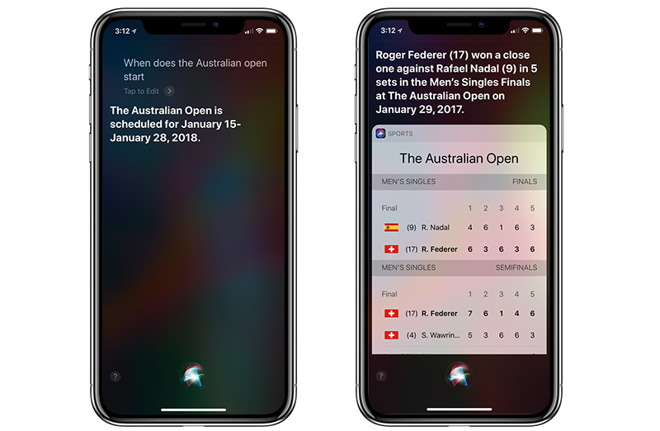 Siri Adds Tennis and Golf Data Integration Ahead of Australian Open