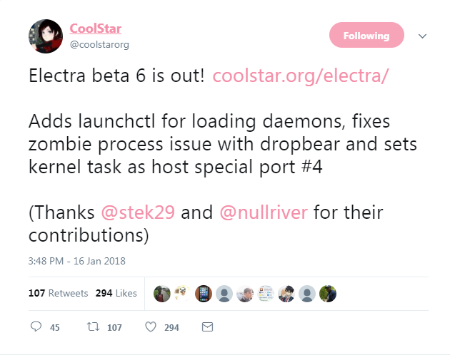 Electra Jailbreak Toolkit Beta 6 for iOS 11 – iOS 11.1.2 is Released 