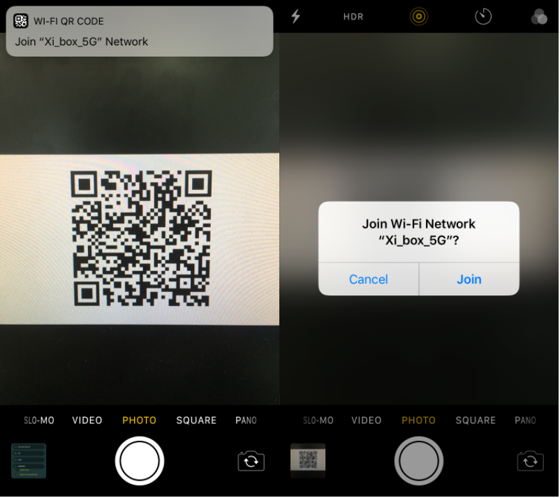 Scan QR Code to Connect Wi-Fi Network
