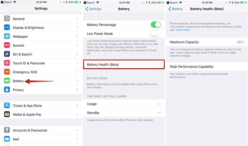 How to Check Battery Health in iOS 11.3 ?