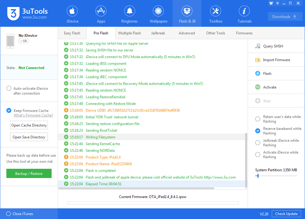 Untethered Downgrade iPhone 5/iPad 2,3,4/iPad mini to iOS 8.4.1 without SHSH