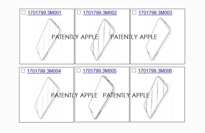 The Hong Kong Patent Office Grants Apple 6 iPhone X Design Patents