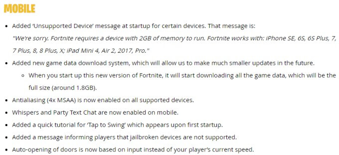 Fortnite is Working on Jailbroken iOS Devices with the Last Update