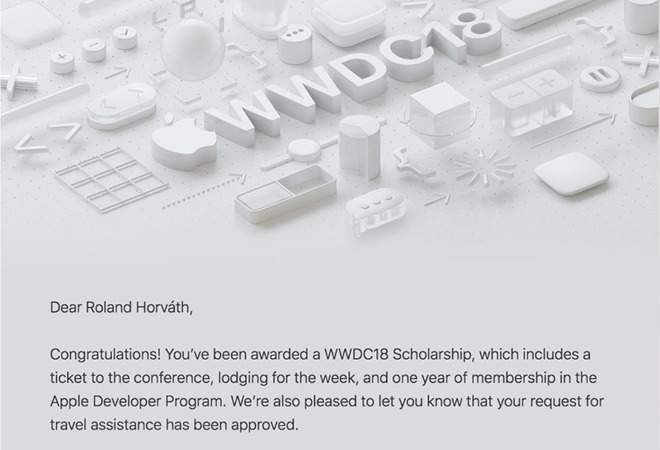 Apple Sends Emails to WWDC 2018 Scholarship Winners