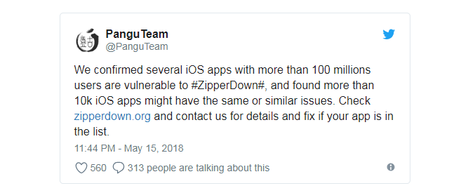 ZipperDown Vulnerability May Impact 10% of All iOS Apps