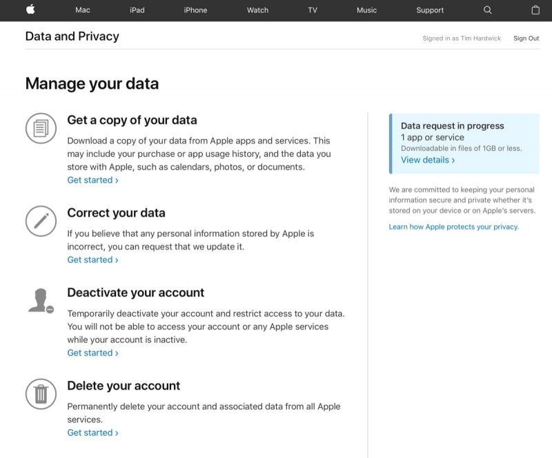 Apple Launches New Data and Privacy Website