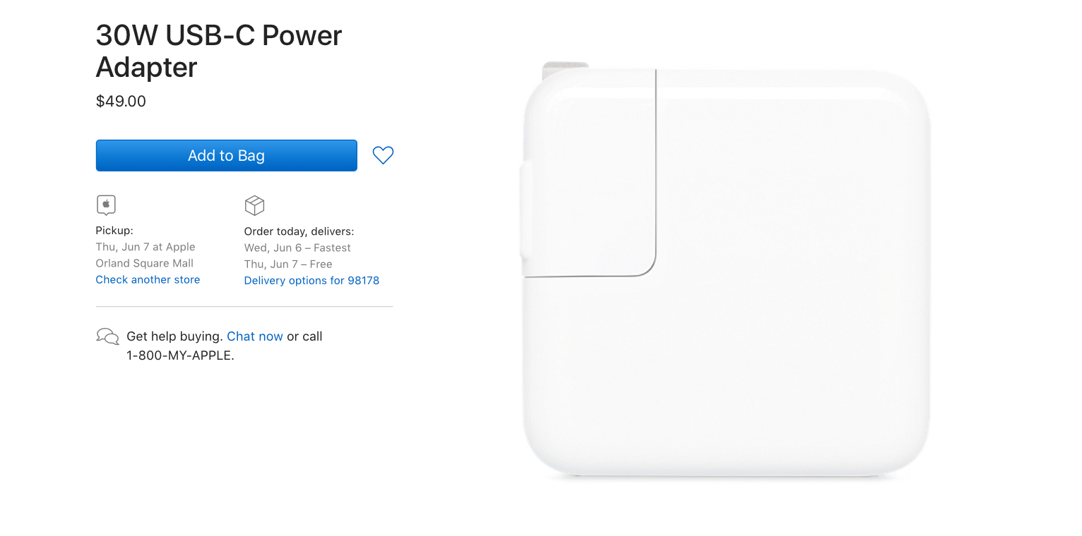 Apple Introduces New 30W USB-C Power Adapter Replaces Current 29W