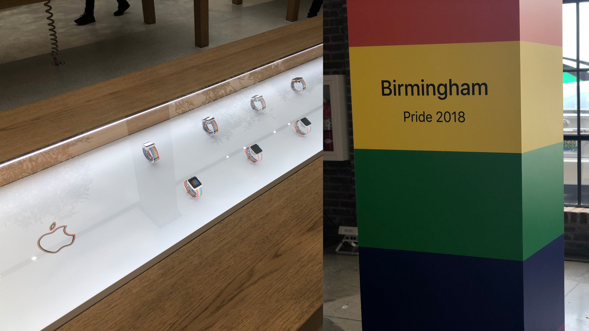 Apple Promotes Pride Edition Watch Band with Custom Store Displays
